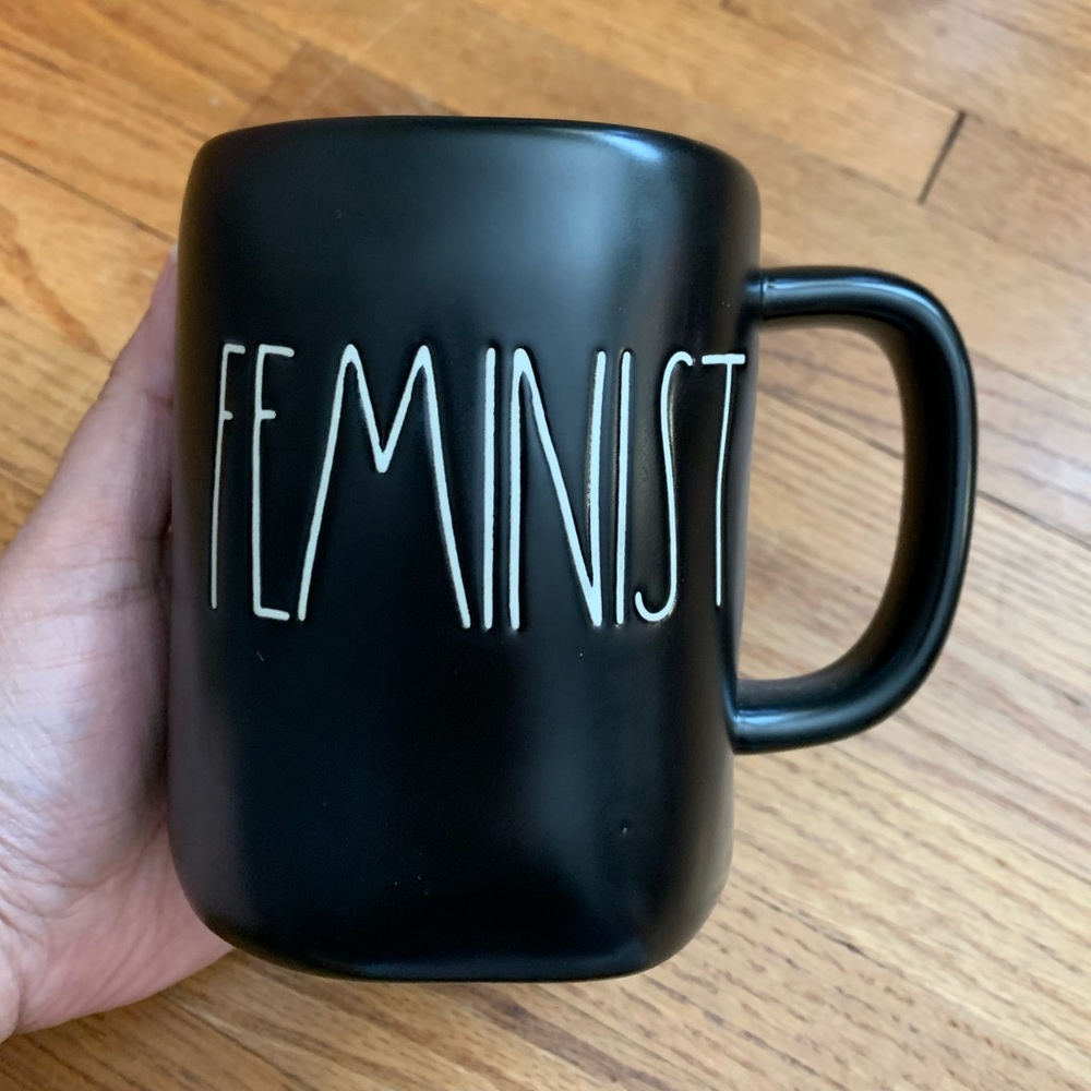 NWOT Rae Dunn “Feminist” Mug Black